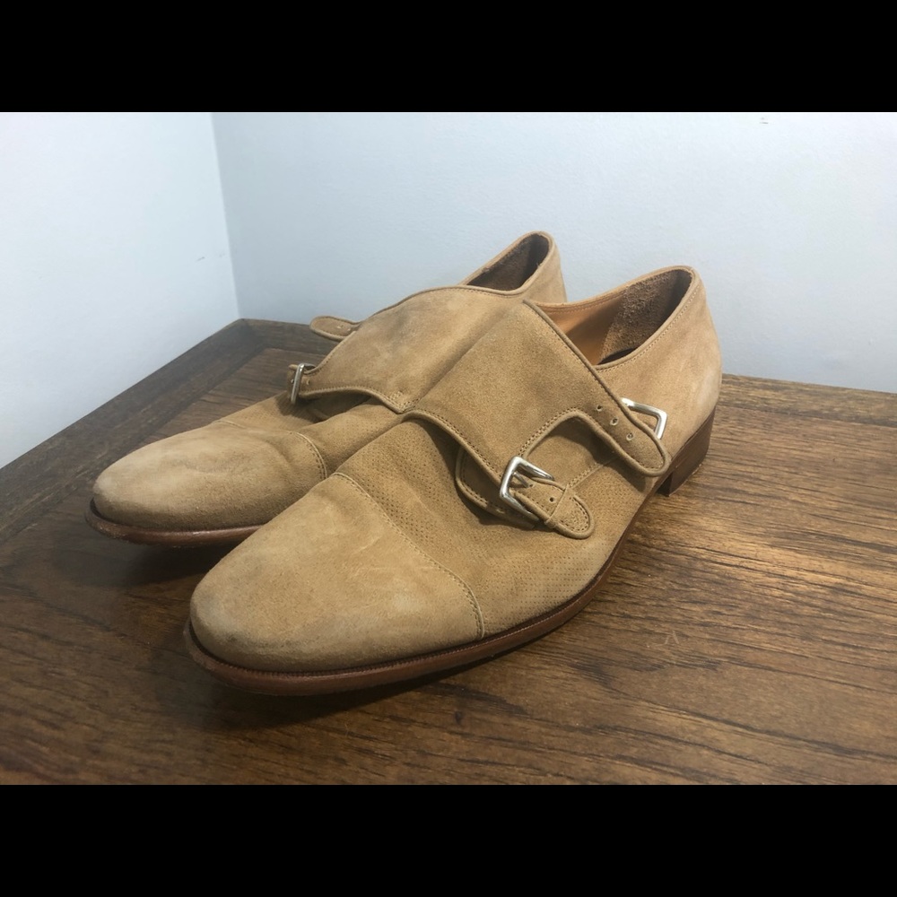 Bruno Magli Men’s Tan Size 11 Monk Strap Shoes